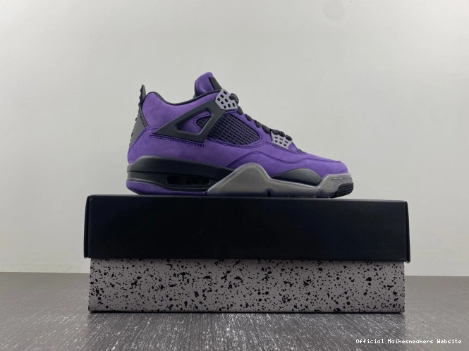 Official Maikesneakers 4 Scott x Travis Purple Air Jordan Suede 0706